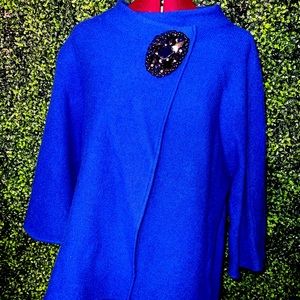 Royal Blue JM Collection Wool Jacket